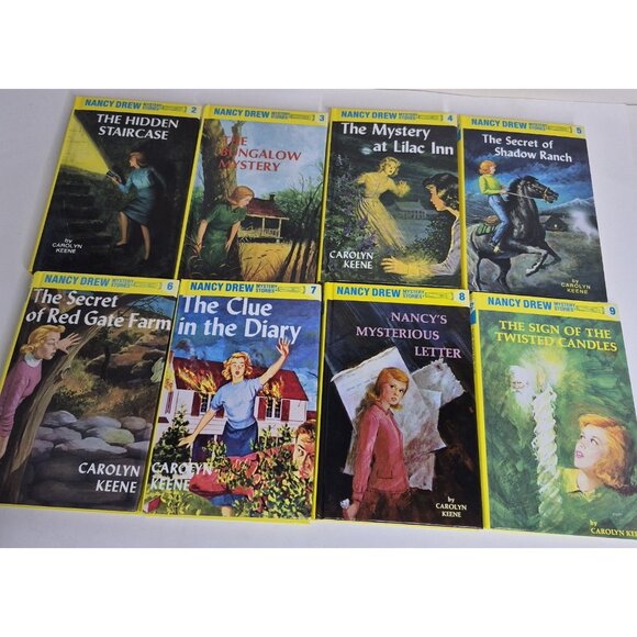 Lot Of 8 Nancy Drew Books Mystery Flashlight Hard Cover Series 2 Thru 9 - Picture 5 of 8